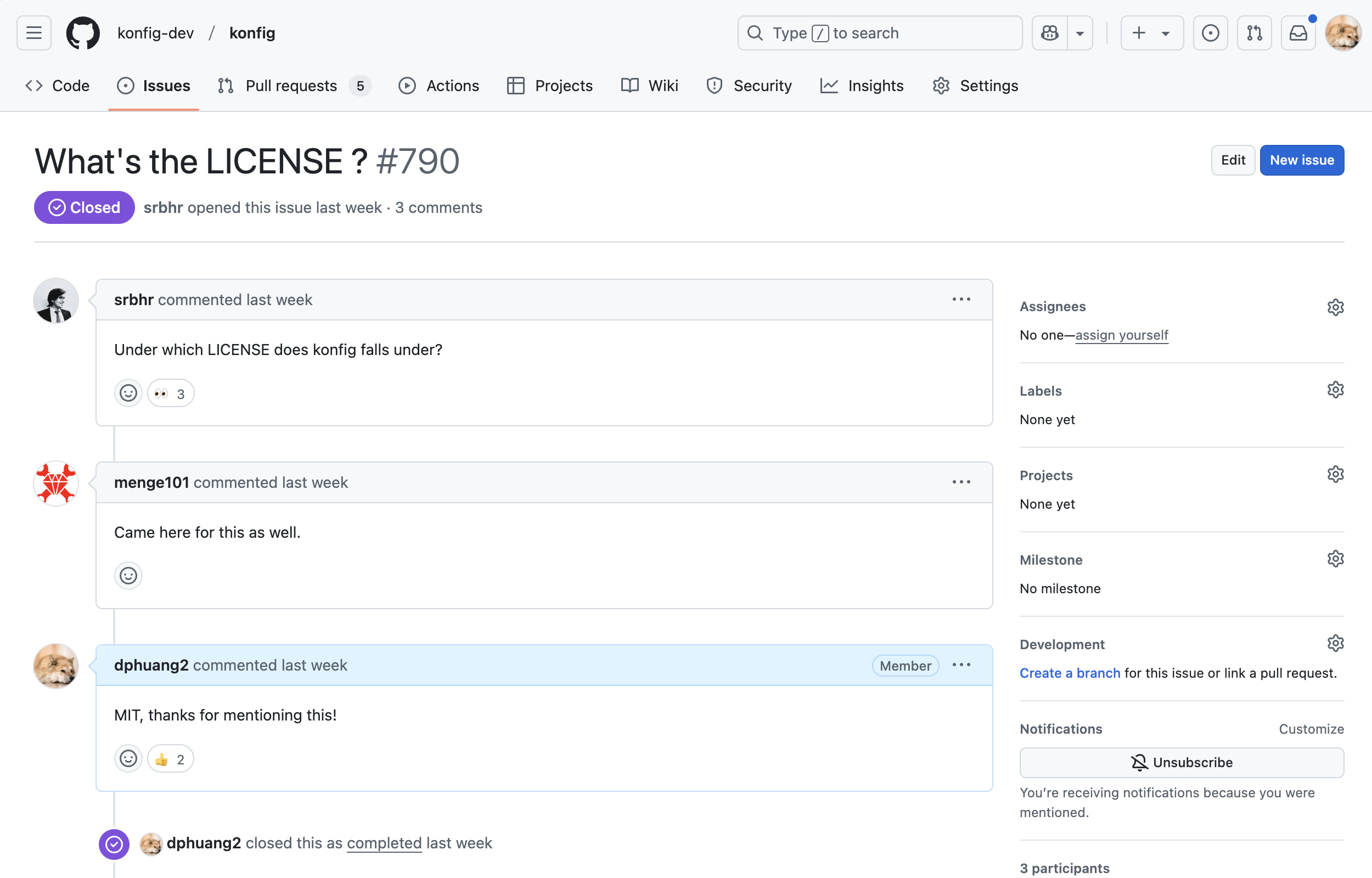 Screenshot of the GitHub Issue that was created at 5AM PST while I was asleep