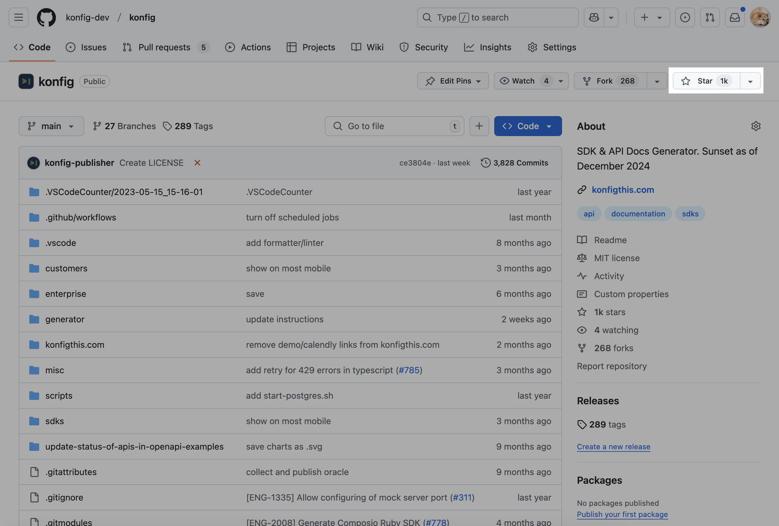 Screenshot of open source GitHub repo for my startup taken on 12-23-2024